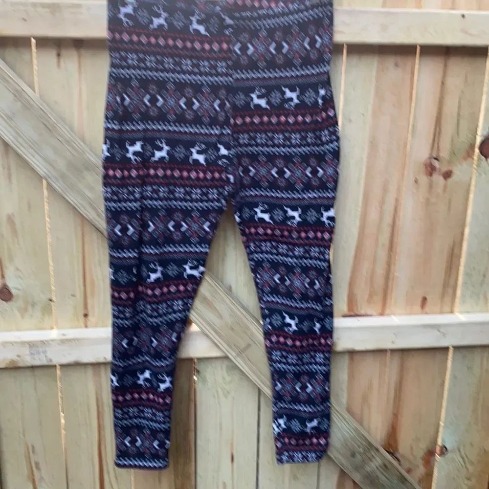 Faded Glory reindeer leggings sz. L